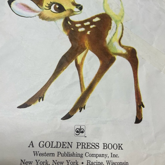Vintage Walt Disney's Bambi Big Golden Book 1949 - Picture 5 of 6